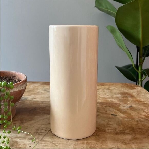 Vintage Ceramic Beige/Tan Vase - Picture 2 of 5